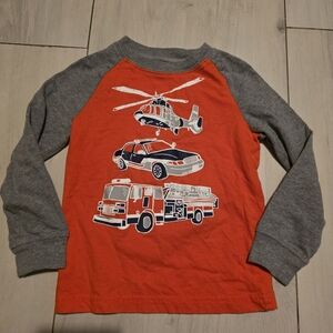 Carter's Red and Gray Long Sleeve Tee